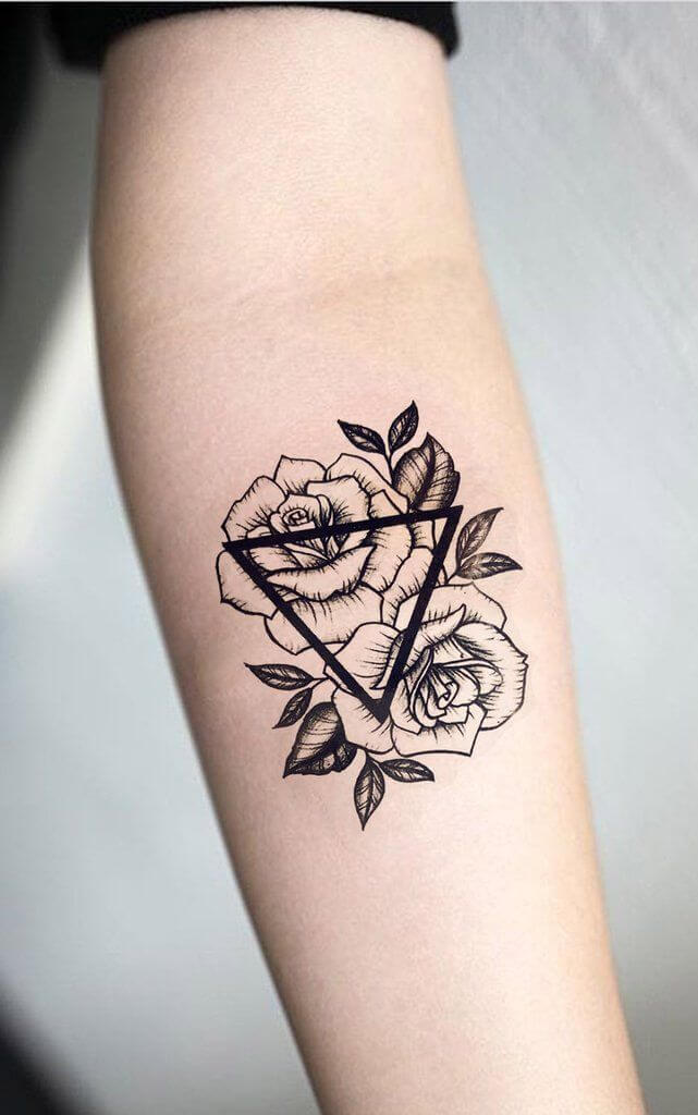 Flower Geometric Tattoos