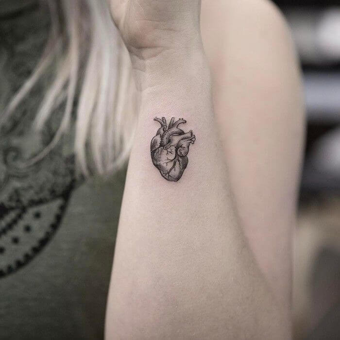 Heart Geometric Tattoos
