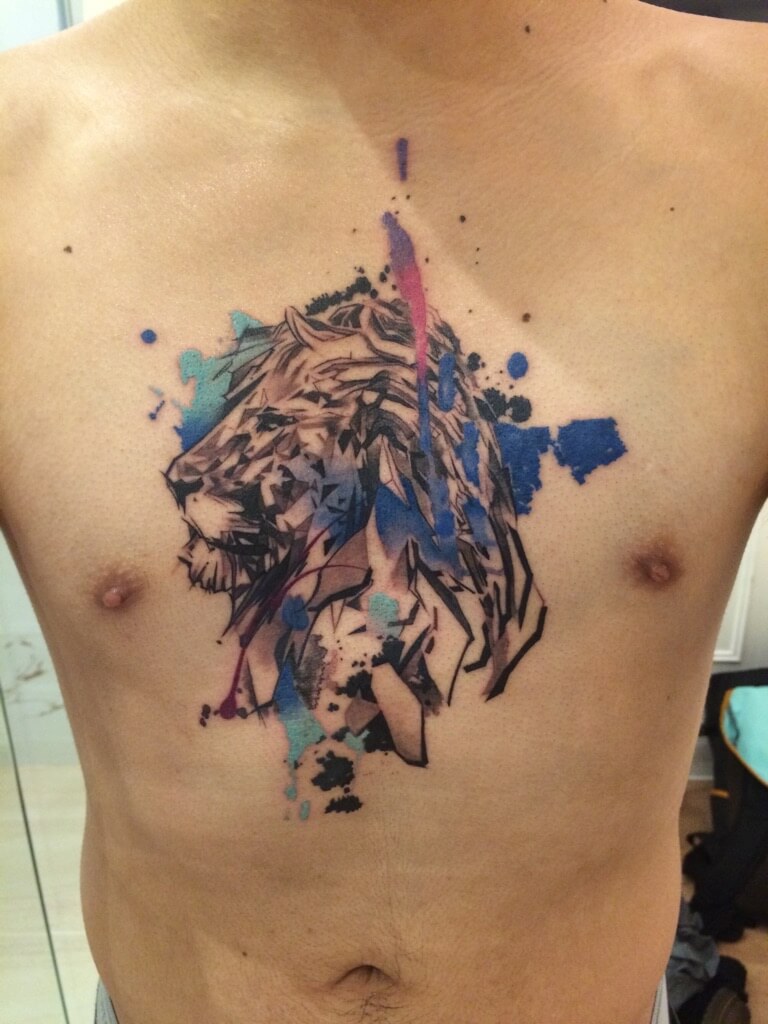 Lion Geometric Tattoos