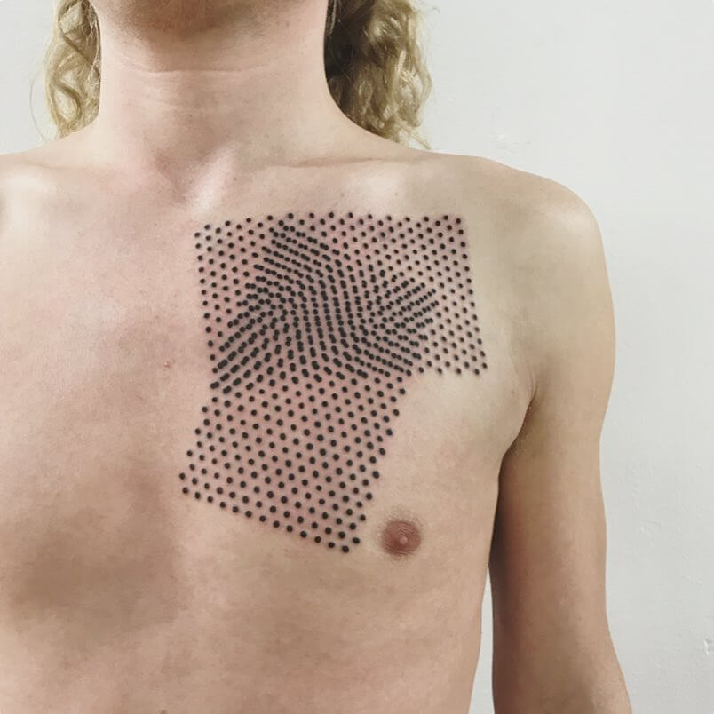 Chest Geometric Tattoos