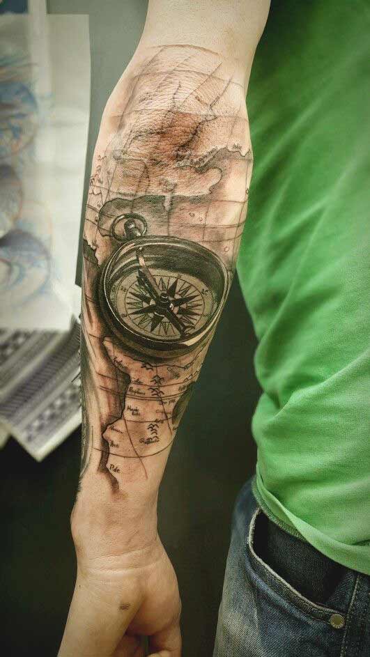 Compass Geometric Tattoos