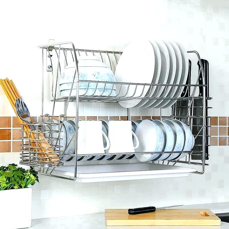 wall mounted dish rack