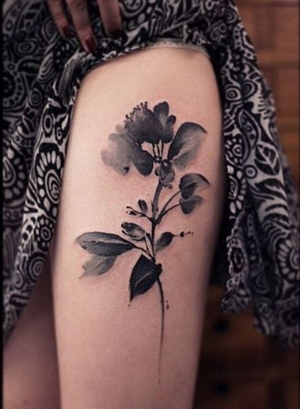 Flower Watercolor Tattoo