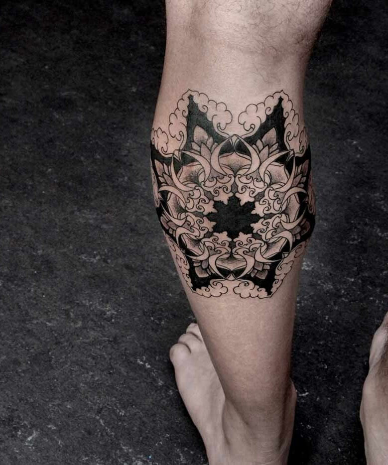 Leg Geometric Tattoos