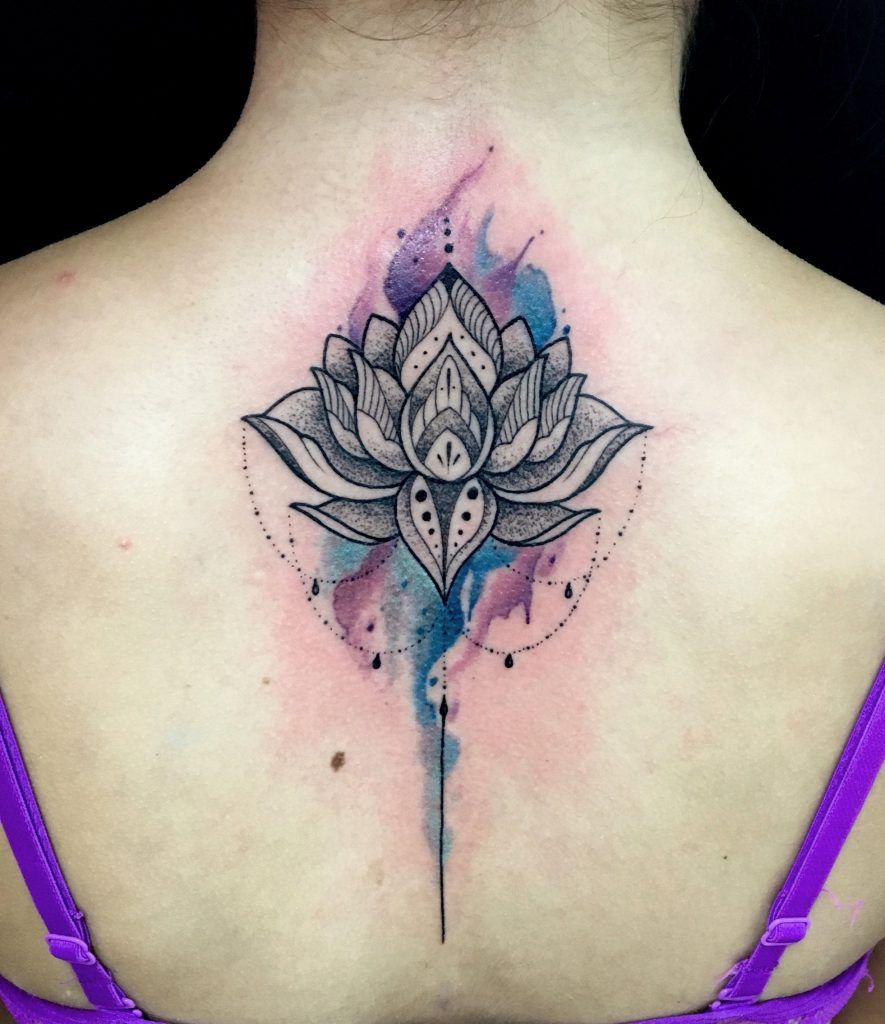 Lotus Watercolor Tattoos