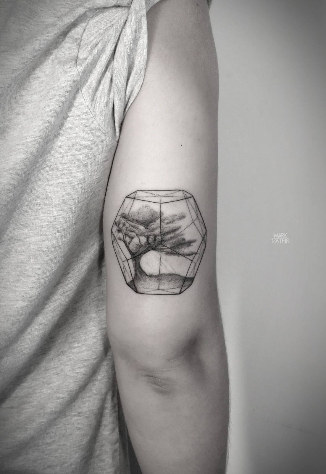 Minimalist geometric tattoos