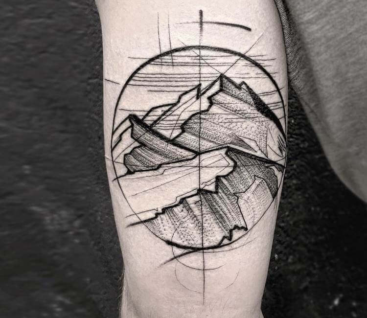 Mountain Geometric Tattoos