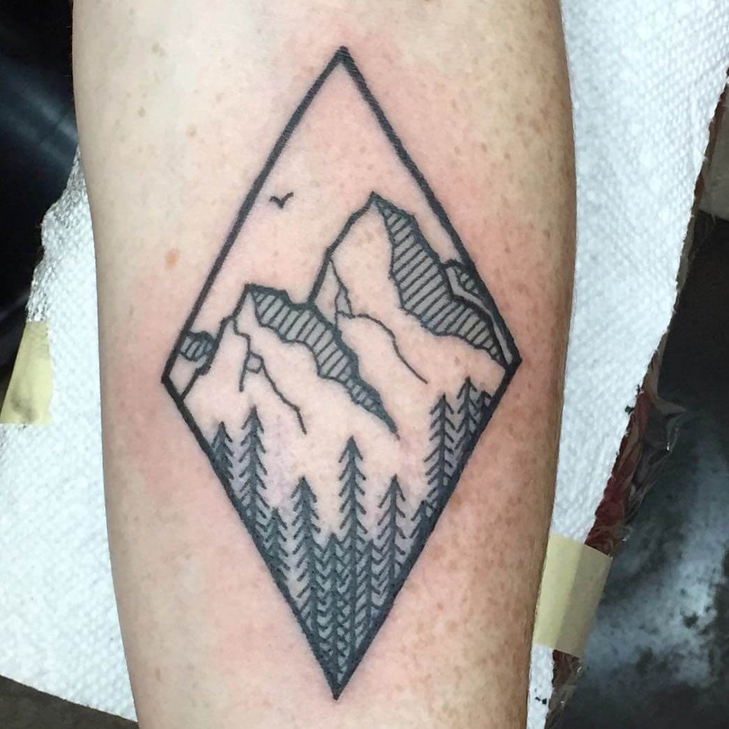 Mountain Geometric Tattoos