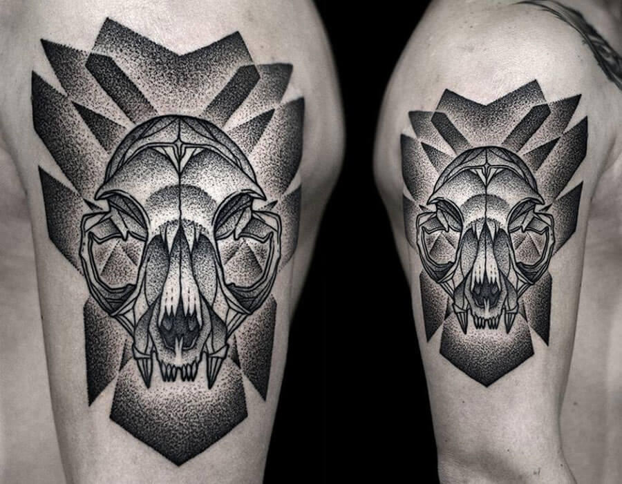 Skull Geometric Tattoos