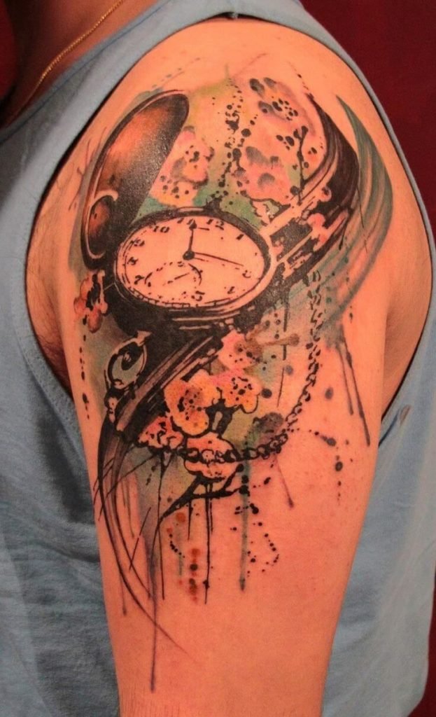 Watercolor Tattoo on Sleeve Images - The Style Inspiration