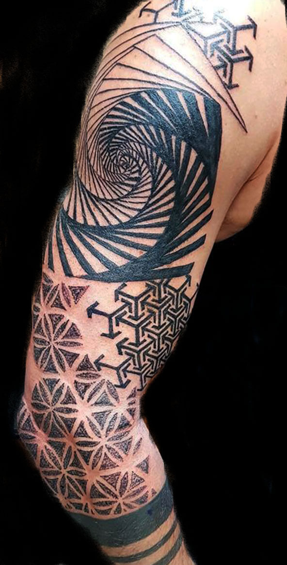 Sleeves Geometric Tattoos