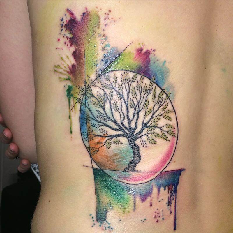 Tree Geometric Tattoos
