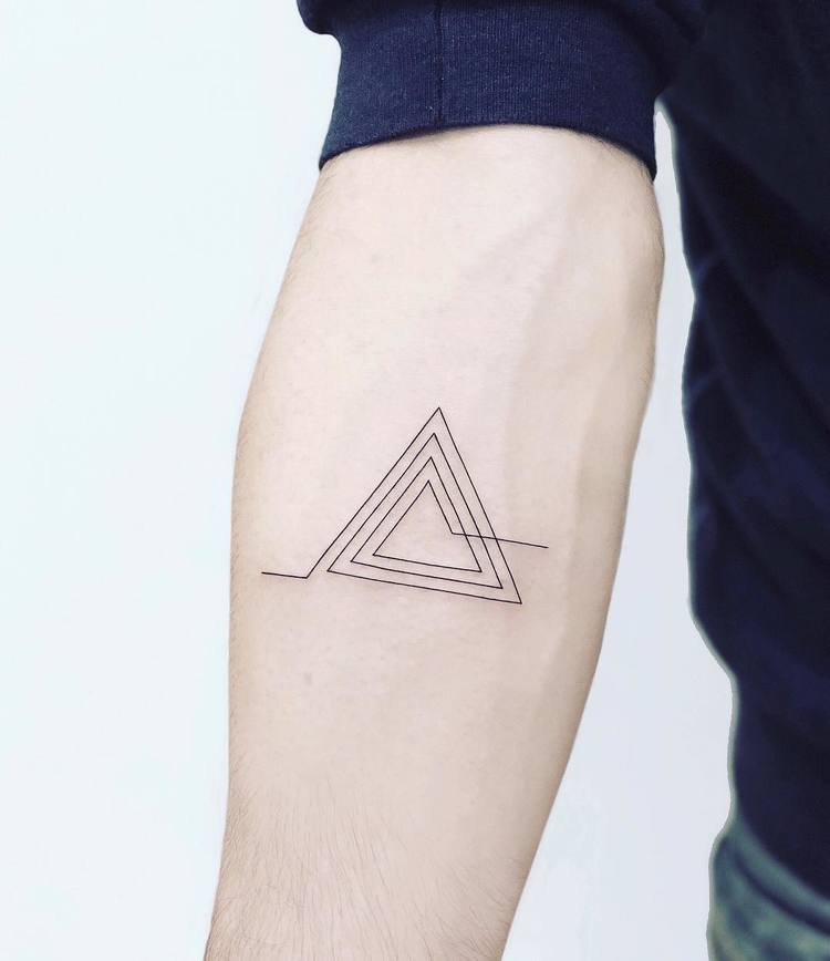Triangle Geometric Tattoos